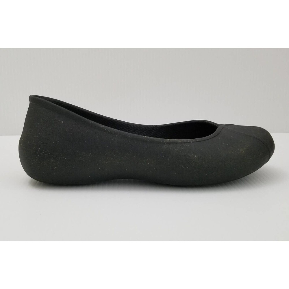 Crocs Olivia II Black Faux Fur Lined Slip On Flats Shoes 203428 Womens Size 6
